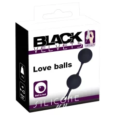   Black Velvets - dvigubi geišos kamuoliukai Kegelio pratimams (2 dalių)