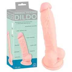   You2Toys - Medical - medicininis silikoninis dildo - natūralios spalvos (18 cm)