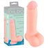 Medicininis - tiesus medicininis silikoninis dildo (20 cm) - natūralus