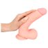 Medicininis - tiesus medicininis silikoninis dildo (20 cm) - natūralus