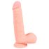 Medicininis - tiesus medicininis silikoninis dildo (20 cm) - natūralus