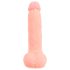 Medicininis - tiesus medicininis silikoninis dildo (20 cm) - natūralus