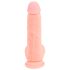 Medicininis - tiesus medicininis silikoninis dildo (20 cm) - natūralus
