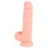 Medicininis - tiesus medicininis silikoninis dildo (20 cm) - natūralus