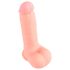 Medicininis - tiesus medicininis silikoninis dildo (20 cm) - natūralus