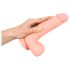 Medicininis - tiesus medicininis silikoninis dildo (20 cm) - natūralus