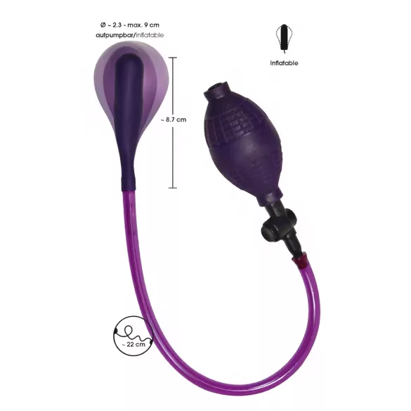 Bad Kitty - pripučiamas analinis plėstuvas - lateksas - violetinis