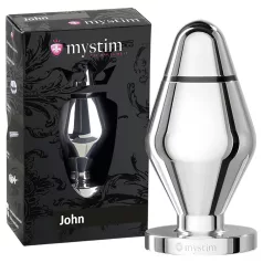   mystim Little John - elektrostimuliacijos analinis kaištis - didelis sidabrinis