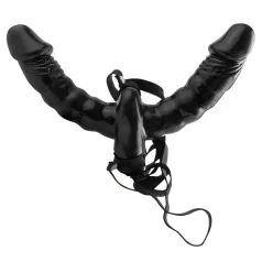   Pipedream - prisegiamas dvigubas vibratoriaus diržas (juodas) - Fetish
