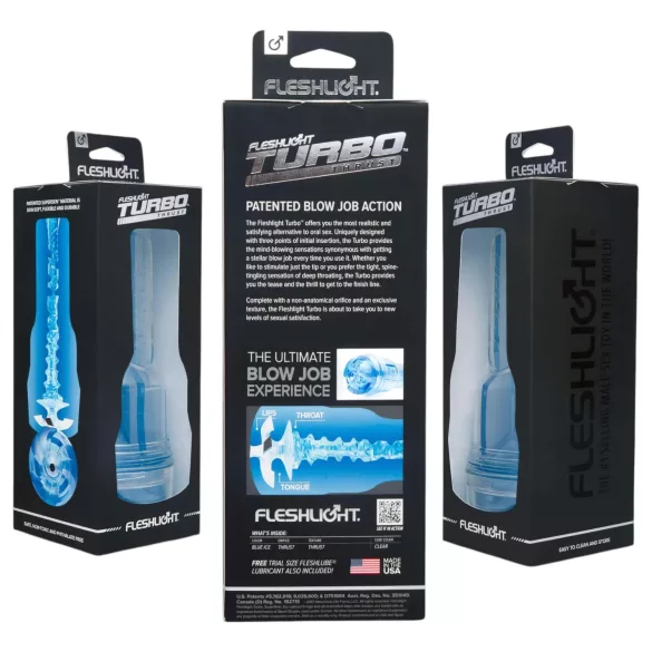 Fleshlight Turbo Thrust - masturbatorius su siurbimu - mėlynas