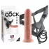 King Cock - diržinis dildo - 20 cm - kūno spalvos