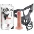 King Cock Strap-on 6 - prisegiama dildo - natūrali spalva