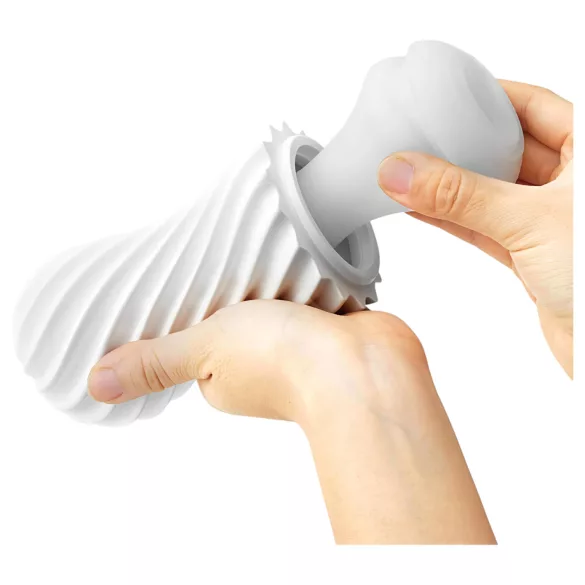 TENGA Flex - masturbatorius vyrams - lankstus - baltas