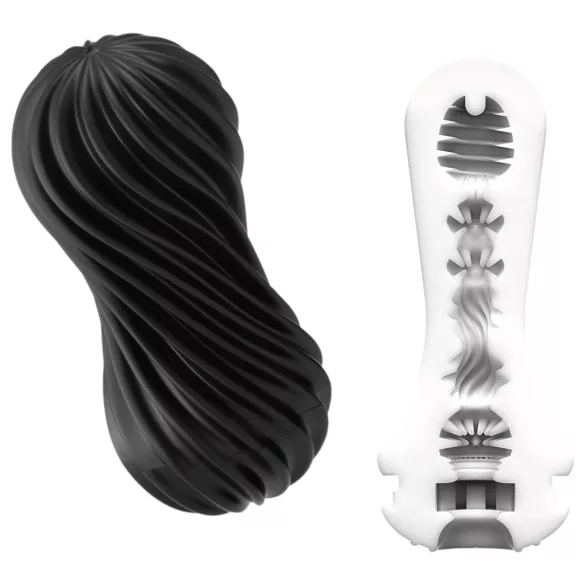 TENGA Flex - masturbatorius vyrams - juodas