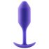 b-vibe Snug Plug 2 - analinis kaištis su dviem kamuoliukais 114g - violetinis