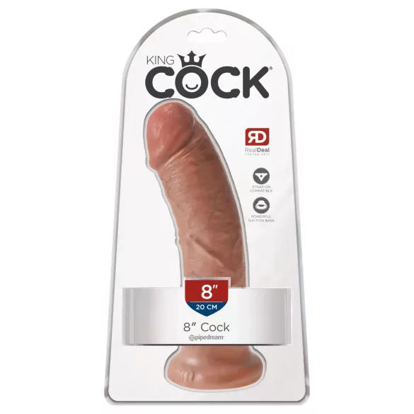King Cock - dildo - 20 cm - tamsi odos spalva