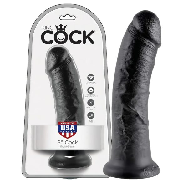 King Cock - dildo - 20 cm - juodas