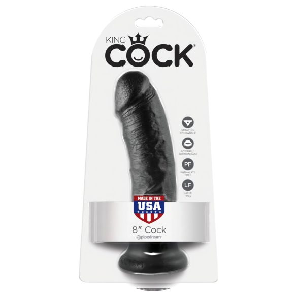 King Cock - dildo - 20 cm - juodas