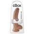 King Cock - dildo su sėklidėmis - 23 cm - rudas