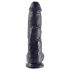 King Cock - dildo su sėklidėmis - 25 cm - juodas