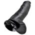 Karališkas gaidys 12" didelis dildo (30 cm) - juodas