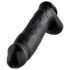Karališkas gaidys 12" didelis dildo (30 cm) - juodas