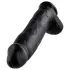 King Cock - didelis dildo su sėklidėmis - 30 cm - juodas