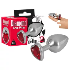   You2Toys - Diamond - 85 g aliuminio analinis kaištis (sidabrinis-raudonas)