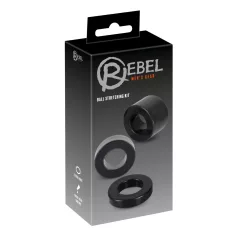   Rebel Ball - penio ir sėklidžių žiedų bei tempimo rinkinys - juodas