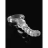 Icicles No. 67 - stiklinis analinis dildo su rutuliukais - permatomas