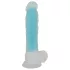 You2Toys Glow in the Dark - šviečiantis dildo su siurbtuku - mėlynas