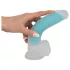 You2Toys Glow in the Dark - šviečiantis dildo su siurbtuku - mėlynas
