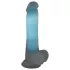You2Toys Glow in the Dark - šviečiantis dildo su siurbtuku - mėlynas