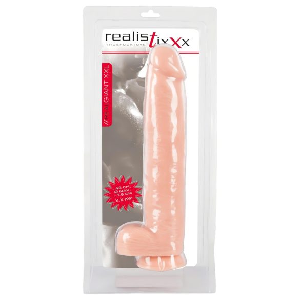 realistixxx Giant 3XL - tikroviškas dildo (42 cm) - natūralus