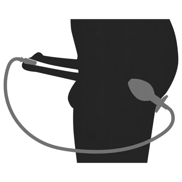 Piss to Ass Plug - tuščiaviduris analinis kaištis su šlaplės plėtikliu