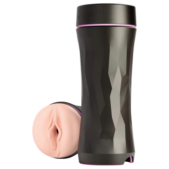 mystim Opus E - elektrostimuliacinė dirbtinė vagina - natūrali/juoda