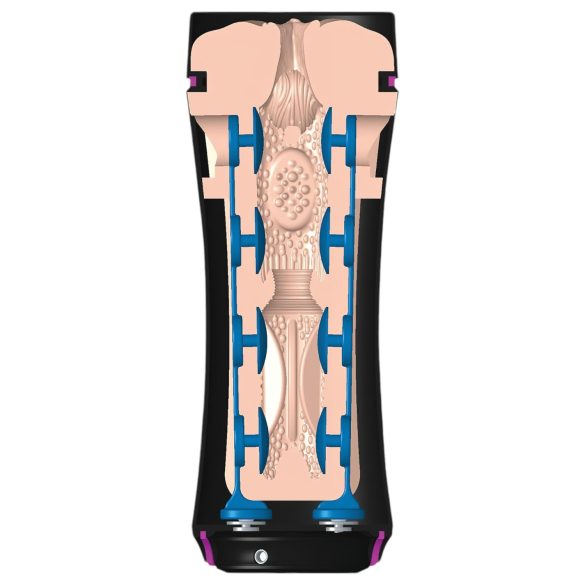 mystim Opus E - elektrostimuliacinė dirbtinė vagina - natūrali/juoda