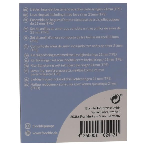 Fröhle - penio žiedų rinkinys - medicininiai, 3 vnt, 2,1 cm