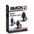 Black Velvets - silikoniniai analiniai kaiščiai rinkinys (3 vnt) - juodi