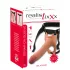 Realistixxx - dirželis su tuščiaviduriu dildo - natūrali spalva