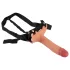 Realistixxx - dirželis su tuščiaviduriu dildo - natūrali spalva