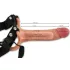 Realistixxx - dirželis su tuščiaviduriu dildo - natūrali spalva
