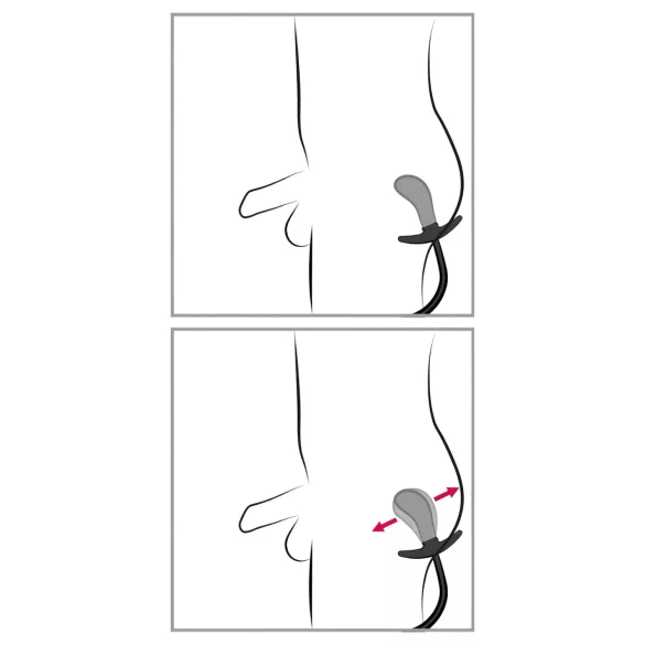 You2Toys - analinis kaištis su rutuliukais, pumpuojamas - juodas