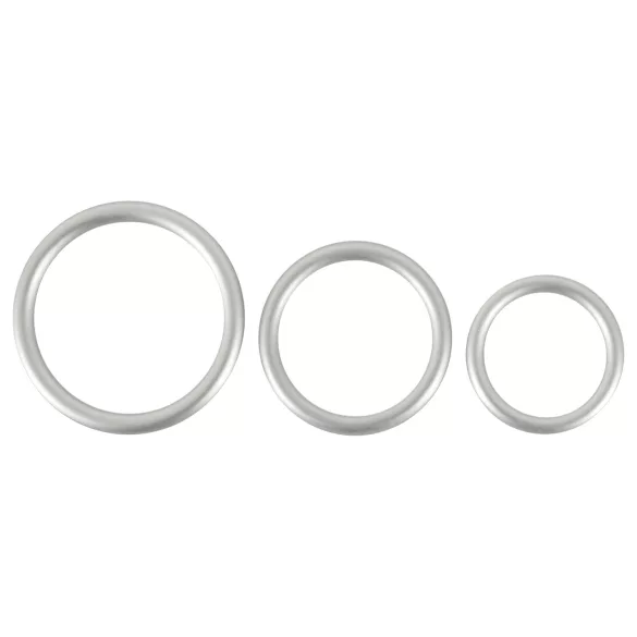 You2Toys - penio žiedų rinkinys - silikoniniai, metalinės spalvos, 3 vnt