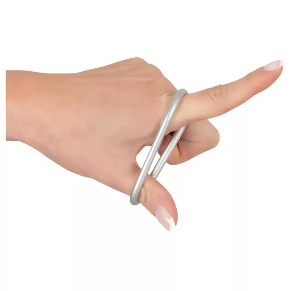 You2Toys - penio žiedų rinkinys - silikoniniai, metalinės spalvos, 3 vnt