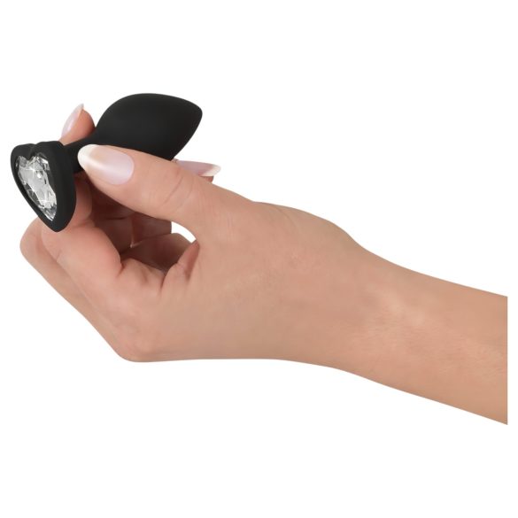 You2Toys - analinis kaištis su balta akute - juodas