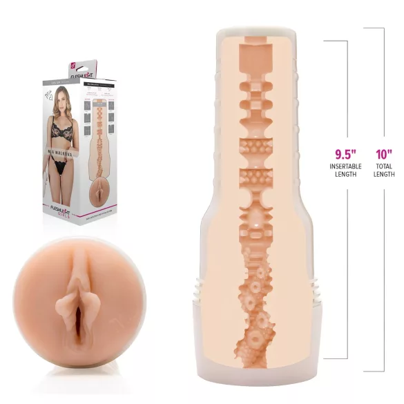 Fleshlight Mia Malkova LVL Up - masturbatorius - realistinė vagina - kūno spalva
