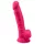 Silexd 7 - prilimpantis, su kapšeliu dildo - 17,5 cm (rožinis)