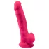 Silexd 7 - prilimpantis, su kapšeliu dildo - 17,5 cm (rožinis)