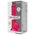 Silexd 9,5 - silikoninis, lipnus dildo su kapšeliu - 24cm (rožinis)